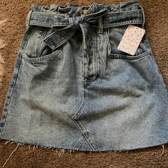 Free people mid indigo skirt - Picture 7 of 8